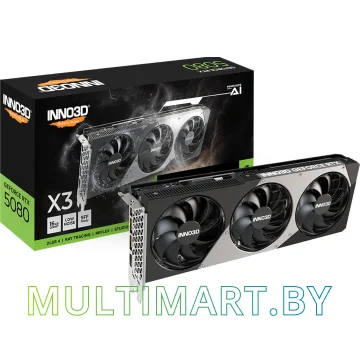 Видеокарта Inno3D GeForce RTX 5080 X3 16GB GDDR7 (N50803-16D7-176068N) картинка 2